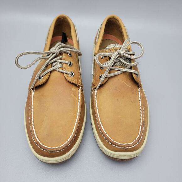 Sperry Top-Sider Billfish 3-Eye Dark Tan Boat Shoe Men's size 12 M - Picture 5 of 14